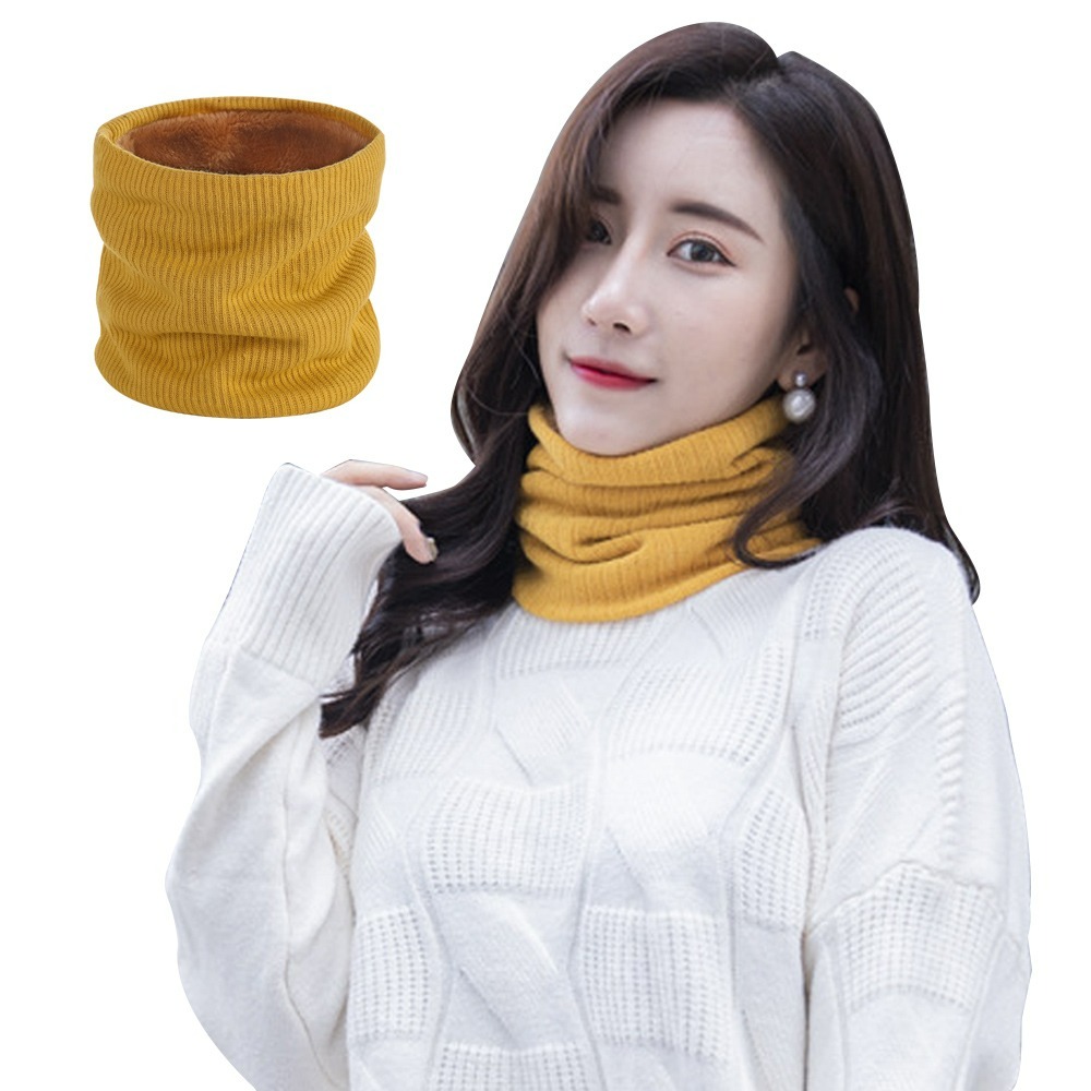 【QIDINA】韓式百搭雙層毛絨超保暖男女圍脖-B / 圍巾 脖圍 頭套 保暖 面罩 帽子 針織圍巾 圍巾女 保暖圍脖-規格圖7