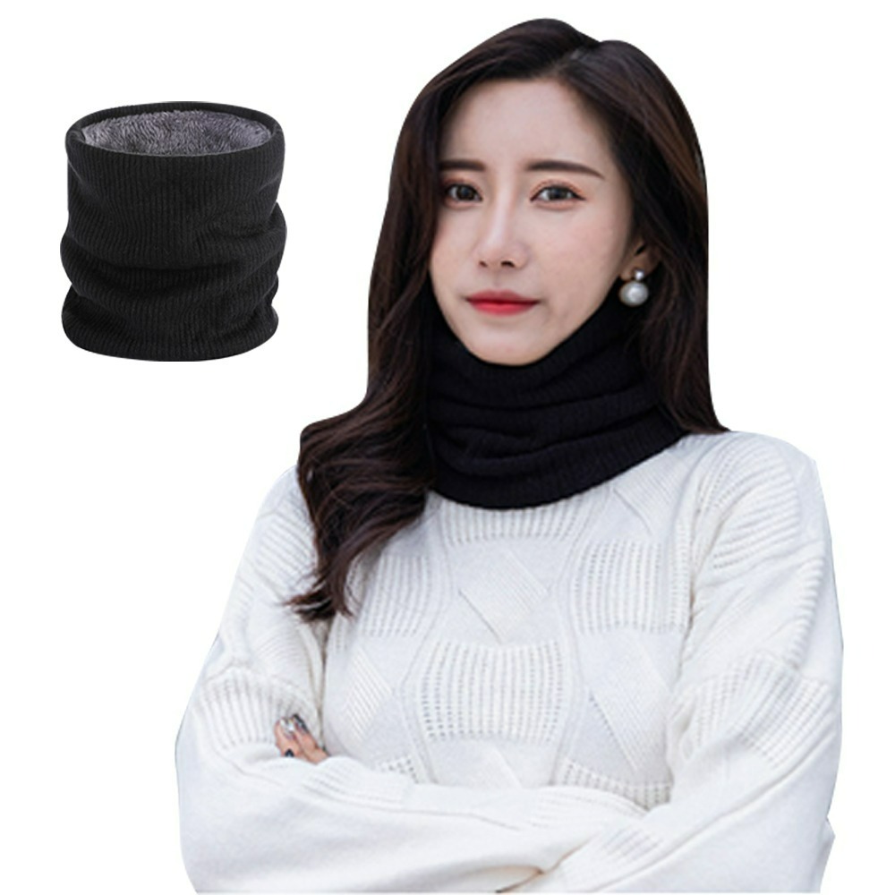 【QIDINA】韓式百搭雙層毛絨超保暖男女圍脖-B / 圍巾 脖圍 頭套 保暖 面罩 帽子 針織圍巾 圍巾女 保暖圍脖-規格圖7