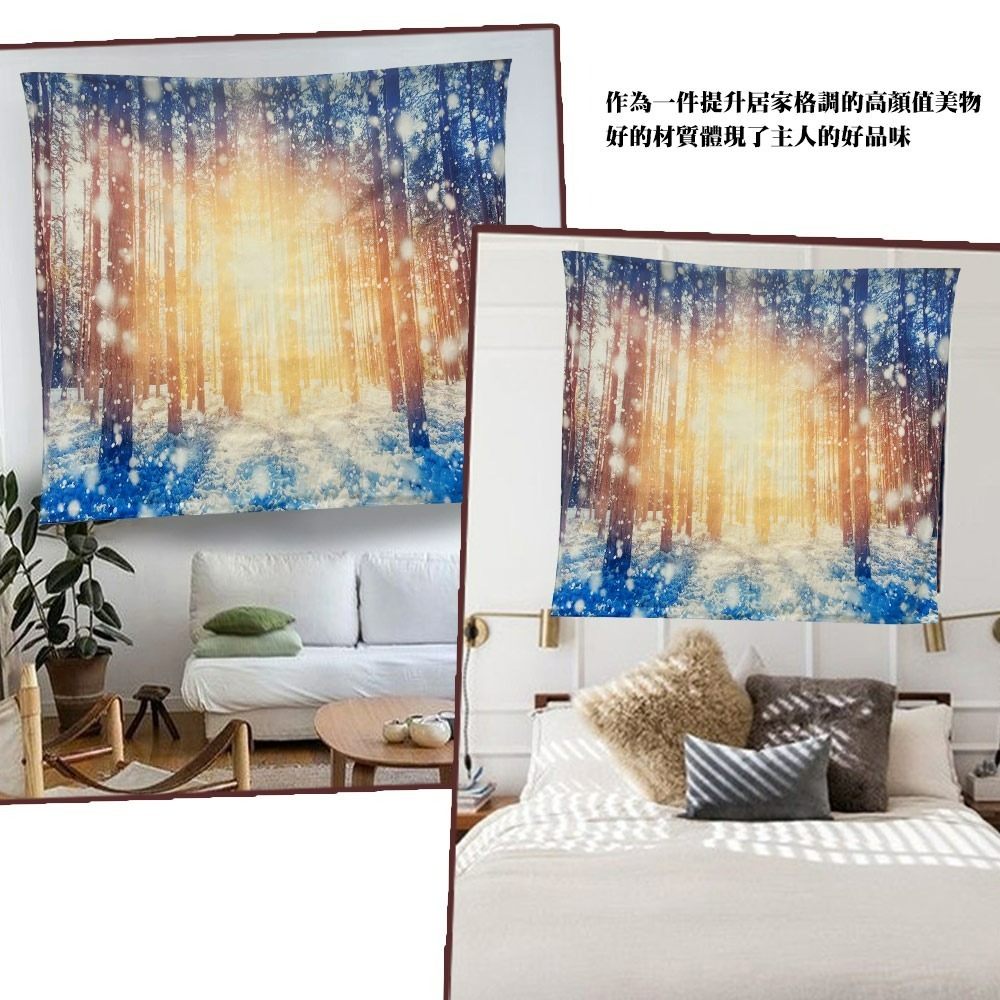 【QIDINA】出國趣仿真療癒系掛毯掛布/沙灘巾/裝飾布-A (贈掛勾) / 掛畫 聖誕佈置 聖誕節佈置 桌巾 交換禮物-細節圖5