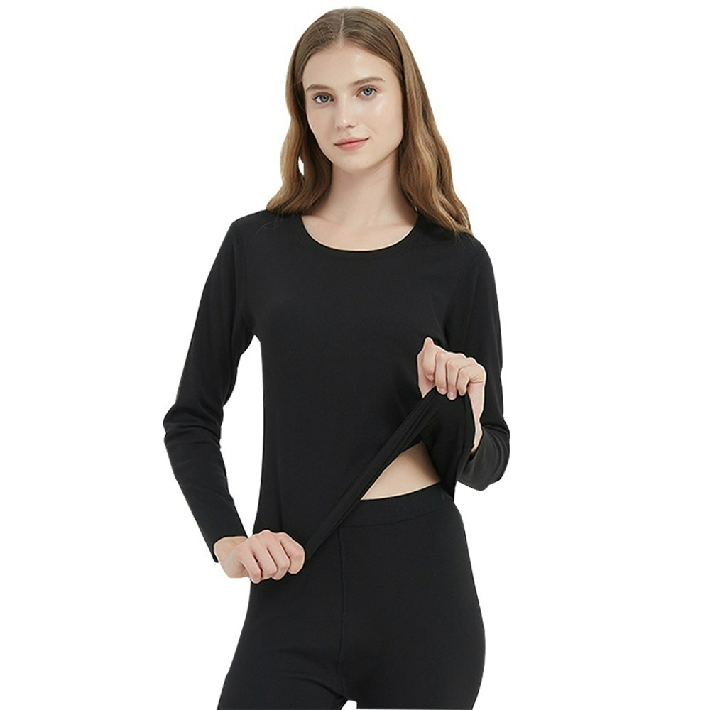 【QIDINA】刷毛蓄熱男女款保暖發熱衣-D / 保暖衣 內搭 長袖上衣 長袖睡衣 男長袖 男生長袖 女上衣 冬天衣服-細節圖7