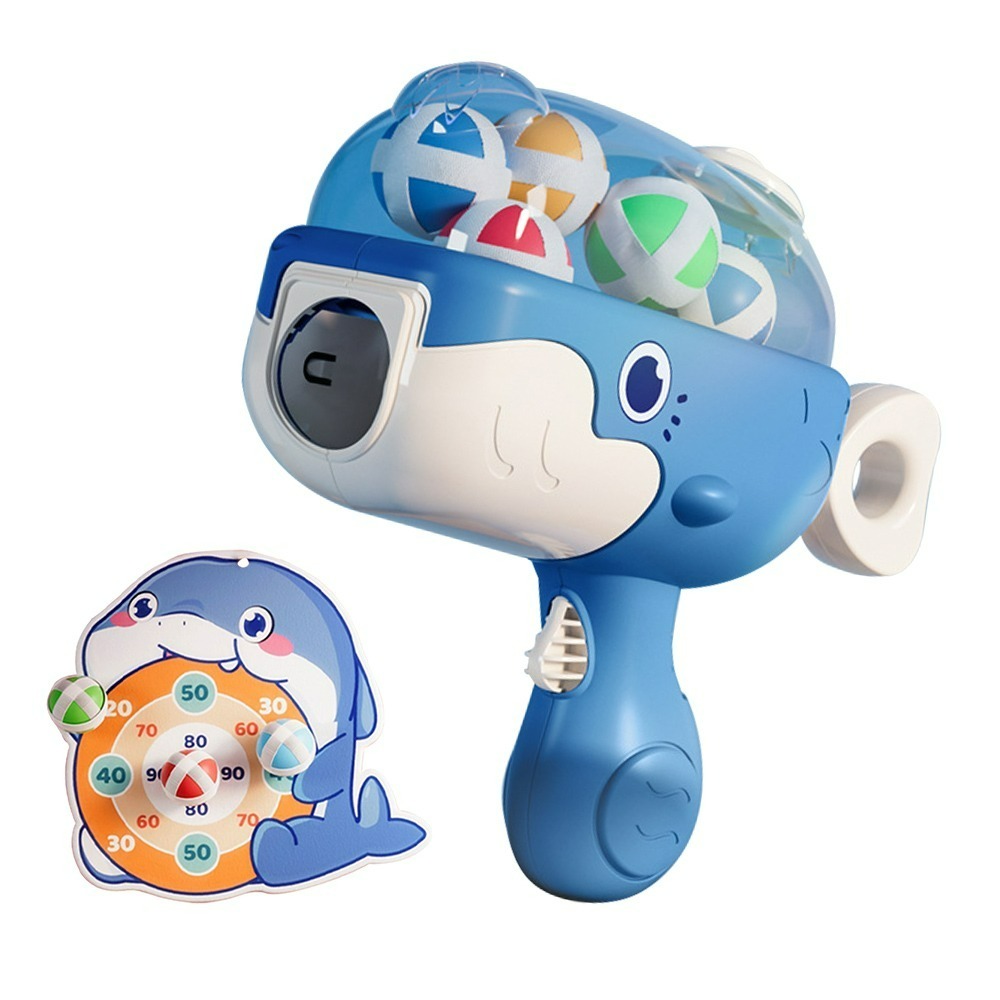 【QIDINA】小鯨魚彈射黏球槍超值組合(彈射槍+球+標靶+無痕掛勾)  玩具-B/ 聖誕禮物 交換禮物 兒童禮物 送禮-規格圖7