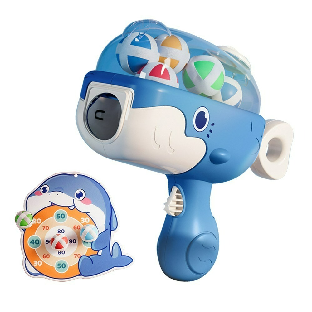 【QIDINA】小鯨魚彈射黏球槍超值組合(彈射槍+球+標靶+無痕掛勾)  玩具-B/ 聖誕禮物 交換禮物 兒童禮物 送禮-規格圖7