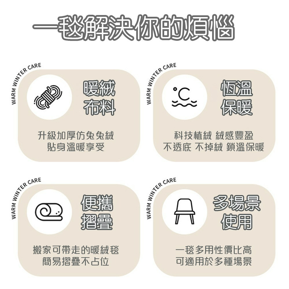 【QIDINA】仿兔毛軟綿綿雲朵絨保暖被毯 棉被-A / 冬天棉被 冬被 厚棉被 被子 蓋毯 簡約懶人毯 披肩 毯子-細節圖6