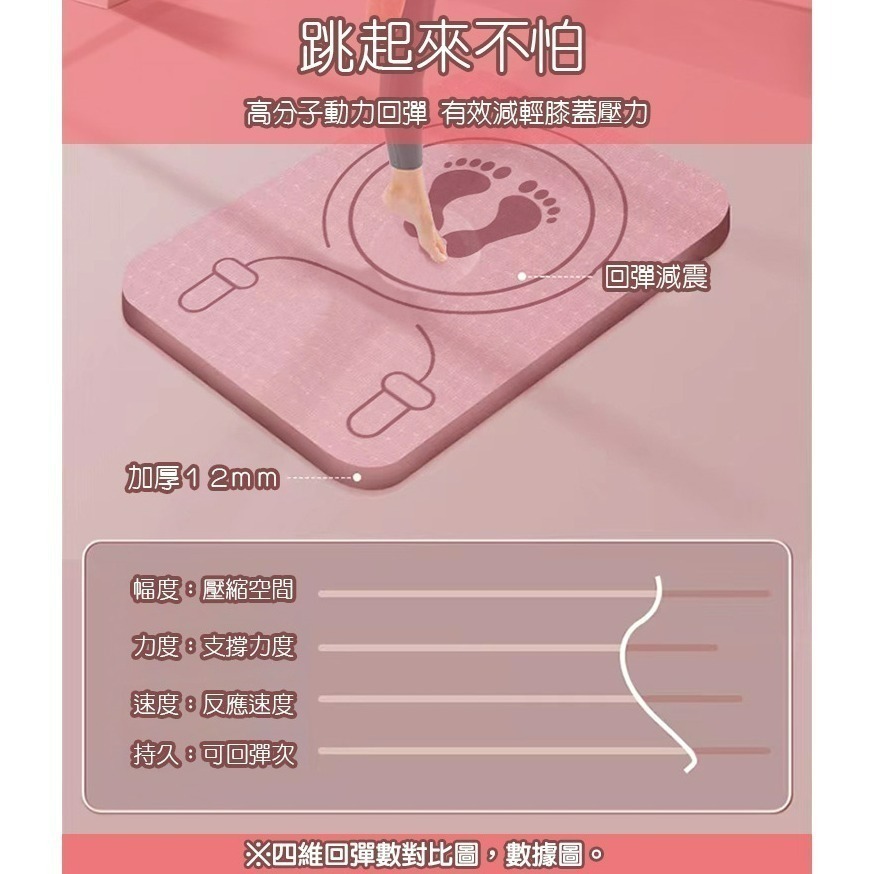 【QIDINA】升級加厚超強靜音跳繩墊超慢跑墊贈無線跳繩與綁繩 / 超慢跑墊 慢跑墊 超慢跑 跳繩墊 瑜珈墊 運動-細節圖9