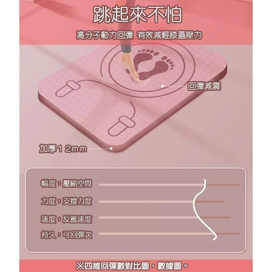 【QIDINA】升級加厚超強靜音跳繩墊超慢跑墊贈無線跳繩與綁繩 / 超慢跑墊 跳繩墊 瑜珈墊 運動墊-細節圖10