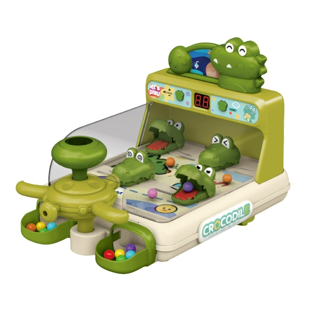【QIDINA】射擊遊戲機電動聲光鱷魚彈珠台 玩具-D / 兒童玩具 送禮 生日禮物 禮盒 兒童節 遊戲機台 兒童禮物-規格圖6