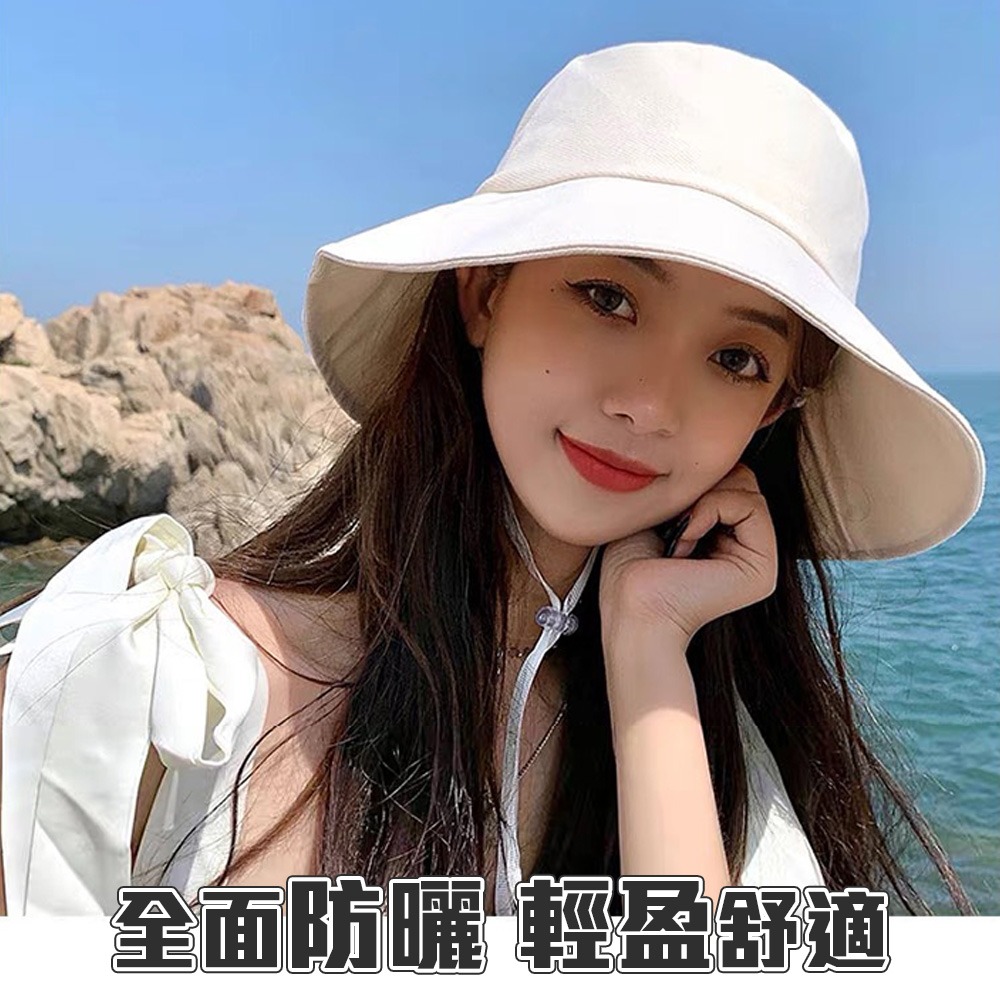 【QIDINA】時尚蝴蝶結小臉遮陽漁夫帽-J / 遮陽帽 防曬帽 帽子女 漁夫帽女 棒球帽 鴨舌帽 大頭圍帽子 小臉帽-細節圖4