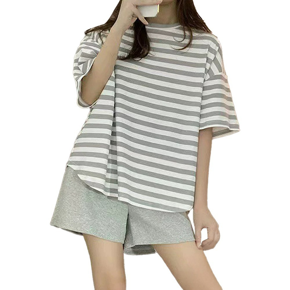 【QIDINA】超好穿大彈力附胸墊外出居家短袖短褲/休閒套裝-E / 居家服 運動套裝 涼感 胸墊睡衣 運動衣 睡衣套裝-規格圖10