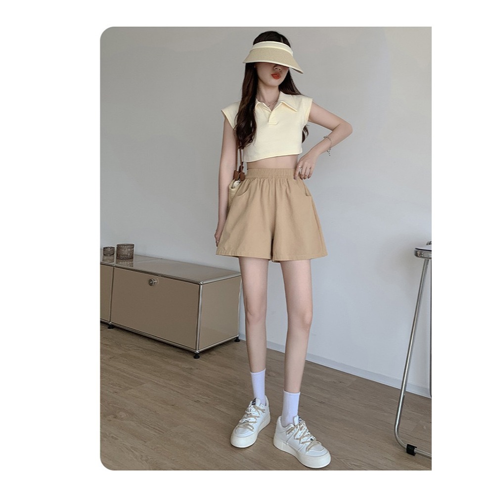 【QIDINA】超百搭時尚休閒舒適寬鬆工裝褲短褲-E / 休閒褲 工作褲 工裝褲子 五分褲 短褲女 涼感褲 睡褲-細節圖8