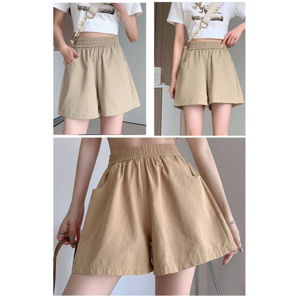 【QIDINA】超百搭時尚休閒舒適寬鬆工裝褲短褲-E / 休閒褲 工作褲 工裝褲子 五分褲 短褲女 涼感褲 睡褲-細節圖9