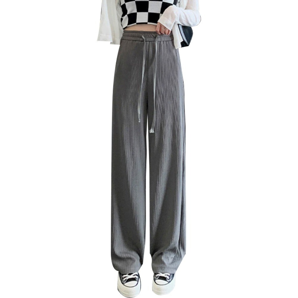 【QIDINA】時尚百搭親膚涼爽顯瘦垂順闊腿褲-H / 直筒褲 寬褲裙 休閒褲 瑜珈褲 冰絲長褲 睡褲 運動褲-規格圖11