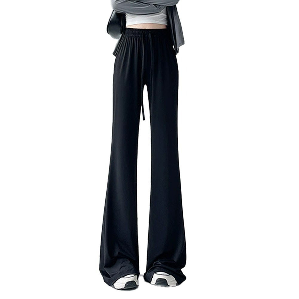 【QIDINA】時尚冰絲涼爽防曬速乾彈力喇叭褲-Y / 直筒褲 寬褲裙 闊腿褲 休閒褲 瑜珈褲 涼感褲子女 睡褲-規格圖11