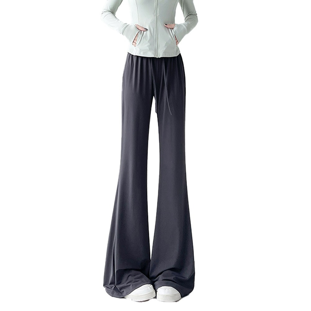 【QIDINA】時尚冰絲涼爽防曬速乾彈力喇叭褲-Y / 直筒褲 寬褲裙 闊腿褲 休閒褲 瑜珈褲 涼感褲子女 睡褲-規格圖11