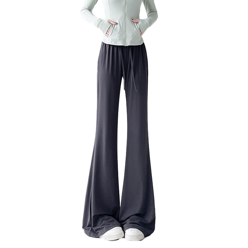 【QIDINA】時尚冰絲涼爽防曬速乾彈力喇叭褲-Y / 直筒褲 寬褲裙 闊腿褲 休閒褲 瑜珈褲 涼感褲子女 睡褲-規格圖11