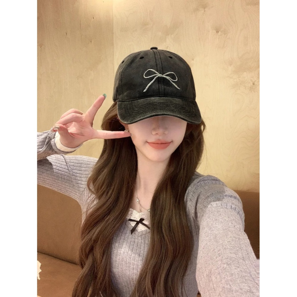 【QIDINA】韓系超百搭蝴蝶結減齡棒球帽-Z / 抗UV 高爾夫帽 運動帽 健身帽 防曬遮陽帽 休閒帽 跑步帽 鴨舌帽-細節圖9