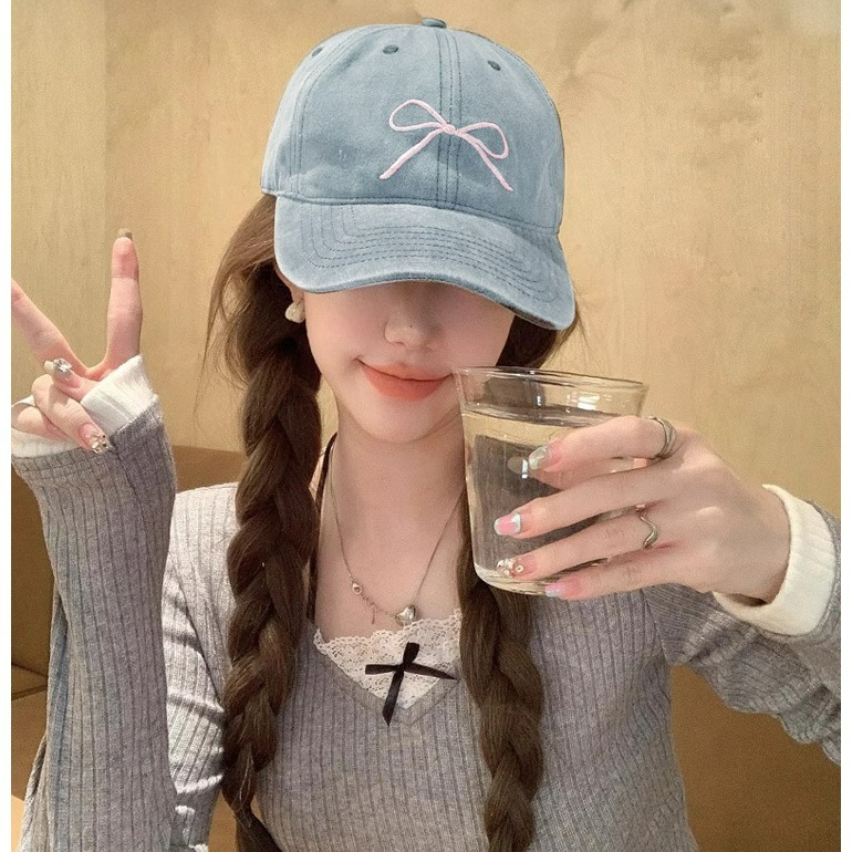 【QIDINA】韓系超百搭蝴蝶結減齡棒球帽-Z / 抗UV 高爾夫帽 運動帽 健身帽 防曬遮陽帽 休閒帽 跑步帽 鴨舌帽-細節圖10