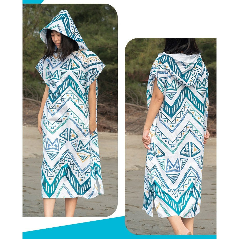 【QIDINA】好吸水親子繽紛沙灘巾浴衣浴巾-H款 / 浴巾衣 吸水浴巾 兒童浴巾 大浴巾 毛巾 浴巾加大-細節圖7