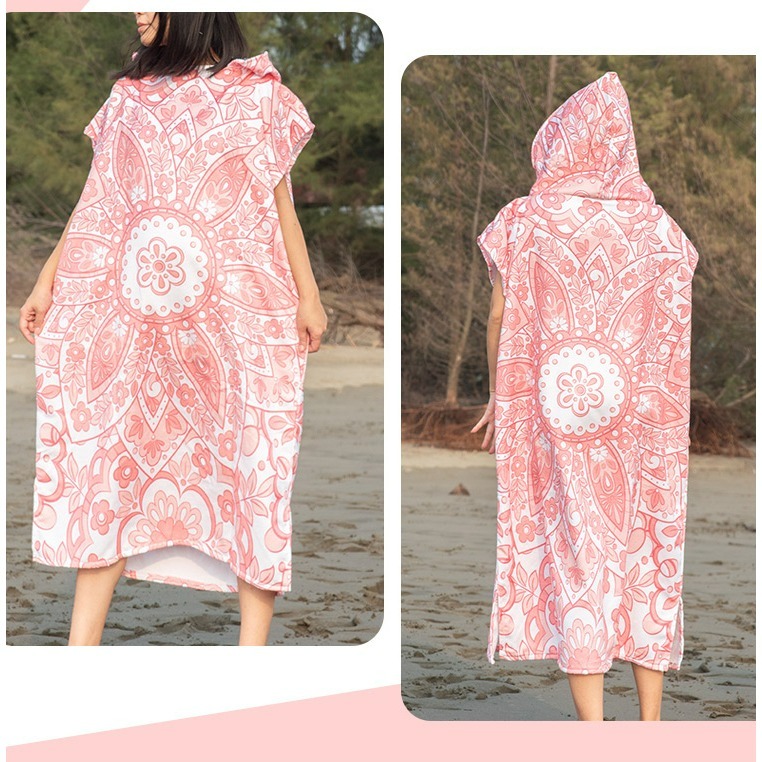 【QIDINA】好吸水親子繽紛沙灘巾浴衣浴巾-H款 / 浴巾衣 吸水浴巾 兒童浴巾 大浴巾 毛巾 浴巾加大-細節圖9