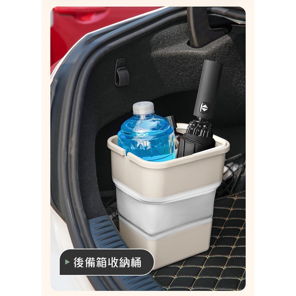 【QIDINA】折疊多用途收納垃圾桶贈垃圾袋5捲/垃圾桶-A / 車用垃圾桶 收納盒 廚餘桶 玩具收納 廚房垃圾 提袋-細節圖10