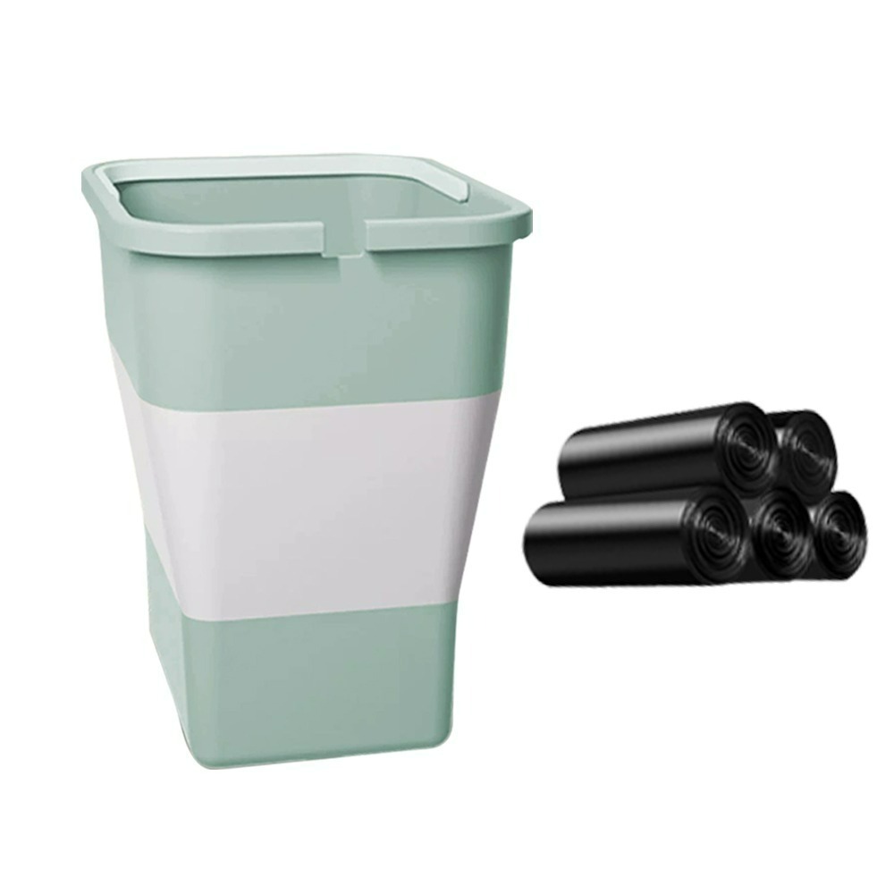 【QIDINA】折疊多用途收納垃圾桶贈垃圾袋5捲/垃圾桶-A / 車用垃圾桶 收納盒 廚餘桶 玩具收納 廚房垃圾 提袋-規格圖11