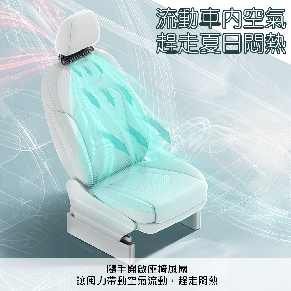 【QIDINA】好涼爽不占位多檔調節車用座椅風扇-C / 小風扇 電扇 隨身風扇 車用風扇 夾扇 推車風扇 降溫風扇-細節圖2