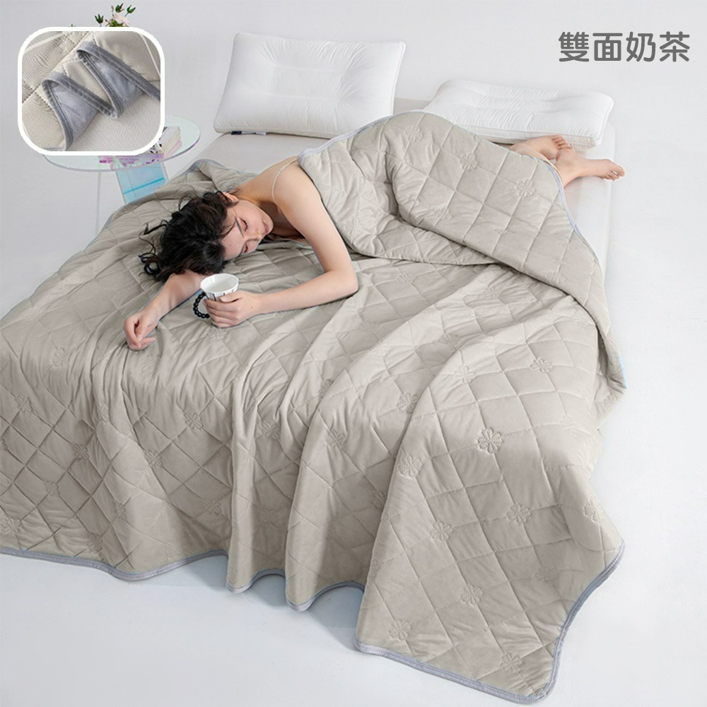 【QIDINA】冰淇淋膠原蛋白涼感紗涼涼被-C / 棉被 涼感被 冰冰被 床單 四季被 天絲涼被 涼被雙人 空調被-細節圖7
