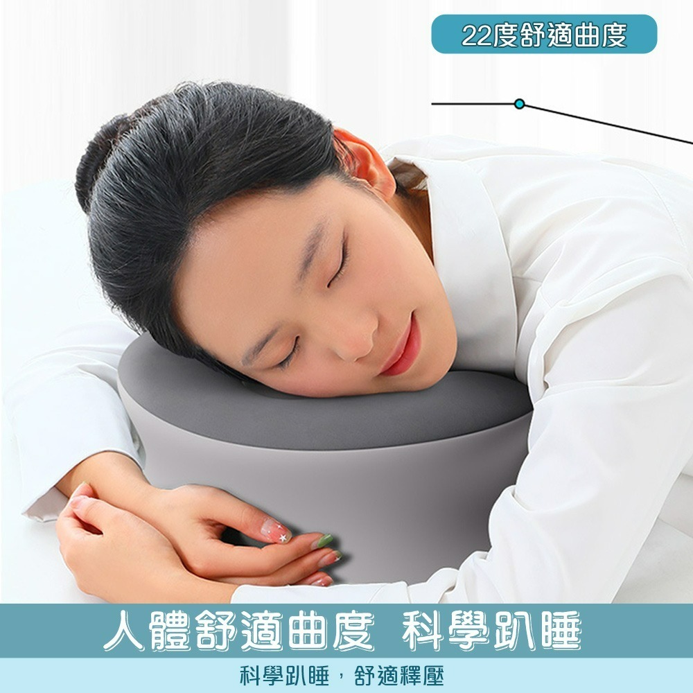 【QIDINA】超好睡趴睡人體工學涼感布記憶棉枕-I / 午睡枕 趴睡枕 靠枕 靠墊 記憶枕 枕頭 抱枕 頭枕 腰枕-細節圖3