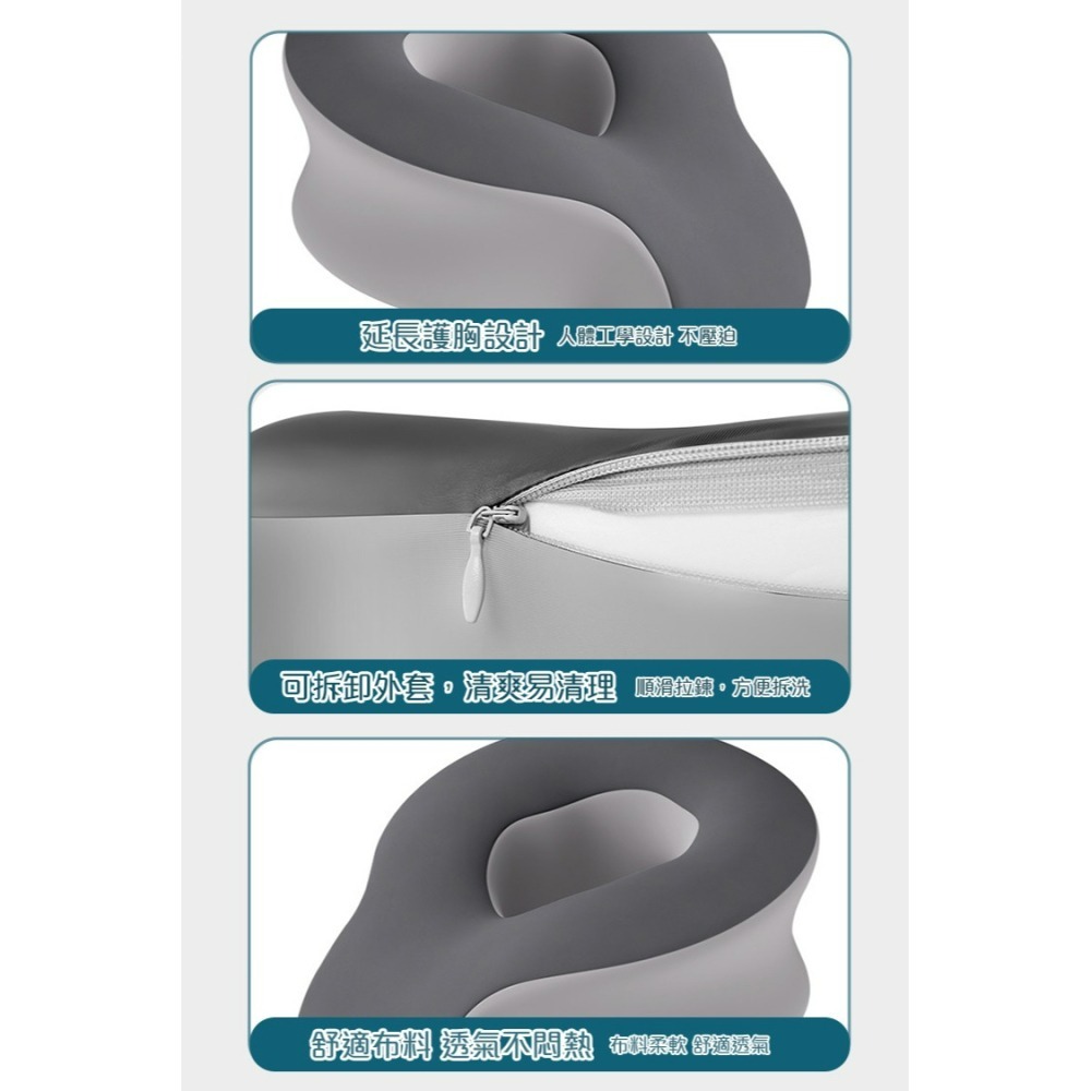 【QIDINA】超好睡趴睡人體工學涼感布記憶棉枕-I / 午睡枕 趴睡枕 靠枕 靠墊 記憶枕 枕頭 抱枕 頭枕 腰枕-細節圖7