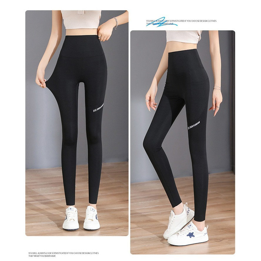 【QIDINA】親膚口袋彈力透氣涼感顯瘦鯊魚褲-2PA / 運動褲 瑜珈褲 冰絲褲 直筒褲 內搭褲 九分褲 涼感褲-細節圖10