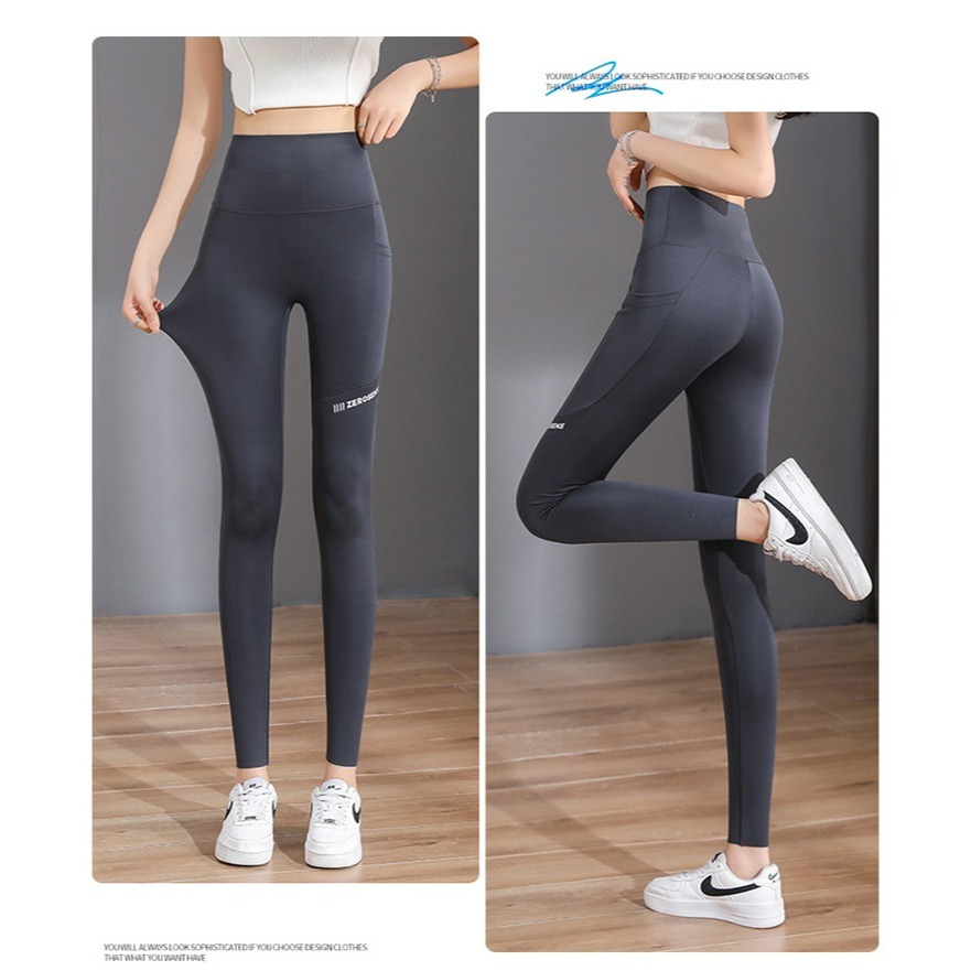 【QIDINA】親膚口袋彈力透氣涼感顯瘦鯊魚褲-2PA / 運動褲 瑜珈褲 冰絲褲 直筒褲 內搭褲 九分褲 涼感褲-細節圖11