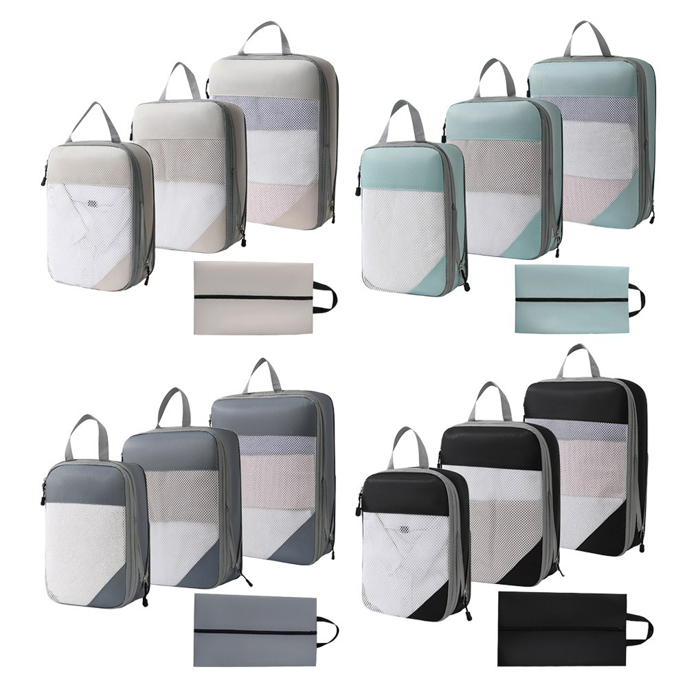 【QIDINA】韓式升級質感加厚衣物4件組大容量壓縮袋-F / 旅行收納袋 壓縮收納袋 衣服收納包 內衣收納袋-細節圖6