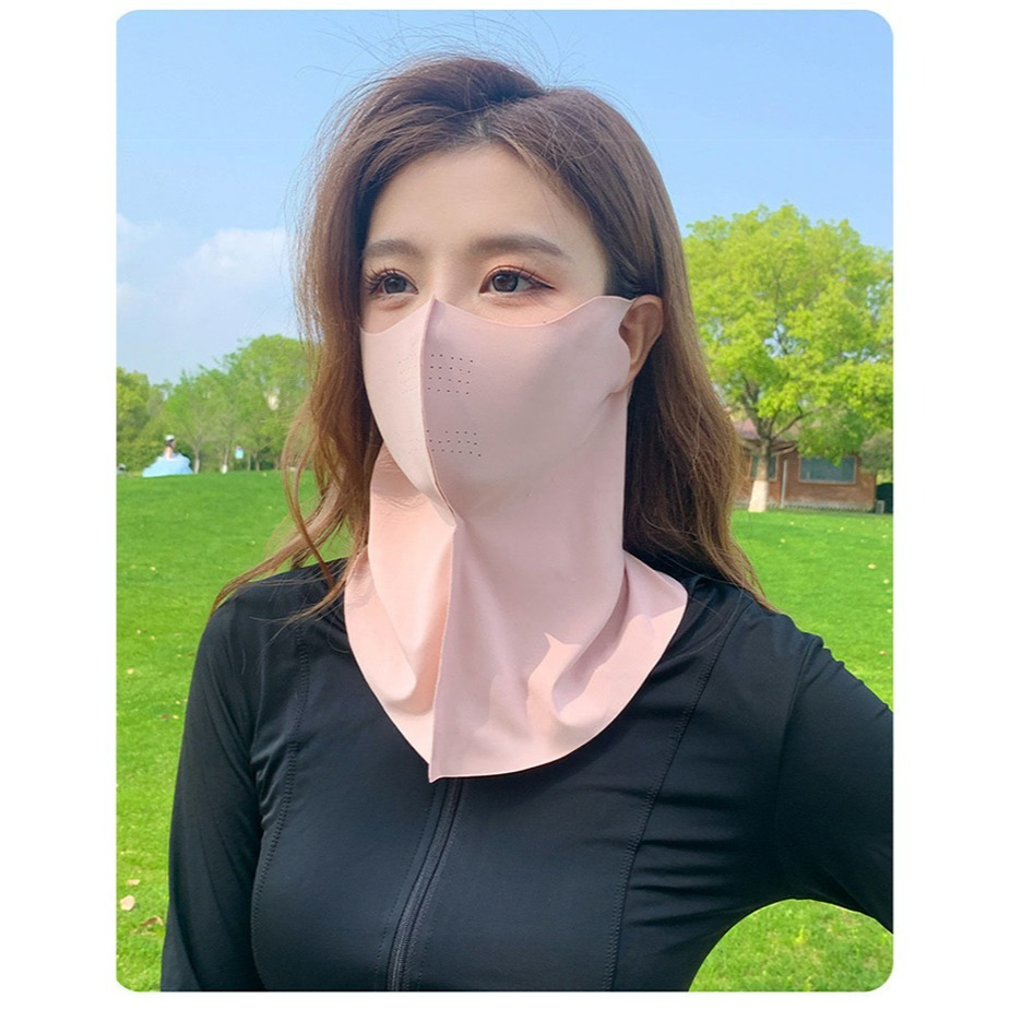 【QIDINA】高質感冰絲涼感透氣防曬面罩-A / 冰絲面罩 涼感面罩 遮陽面罩 透氣面罩-細節圖11