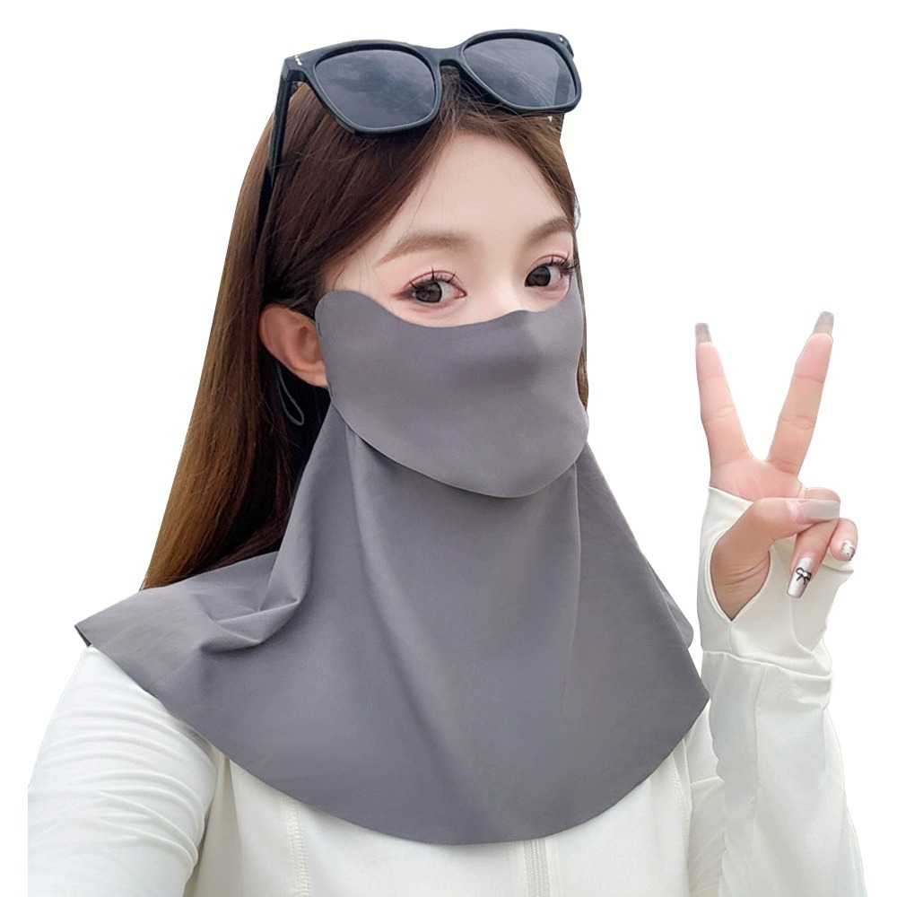 【QIDINA】超親膚冰絲涼感透氣防曬護頸面罩-B / 防曬面罩 冰絲面罩 涼感面罩 遮陽面罩 護頸-細節圖9