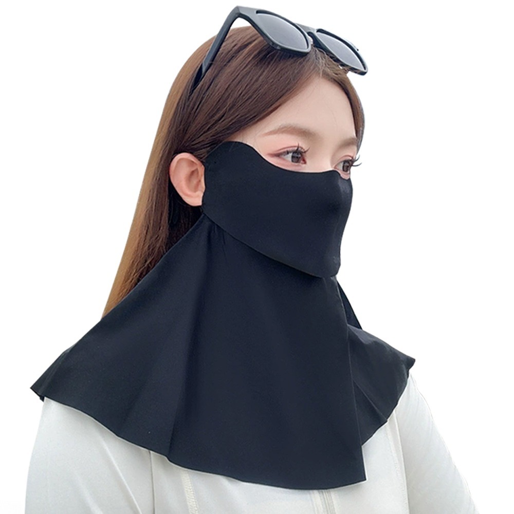 【QIDINA】超親膚冰絲涼感透氣防曬護頸面罩-B / 防曬面罩 冰絲面罩 涼感面罩 遮陽面罩 護頸-細節圖10