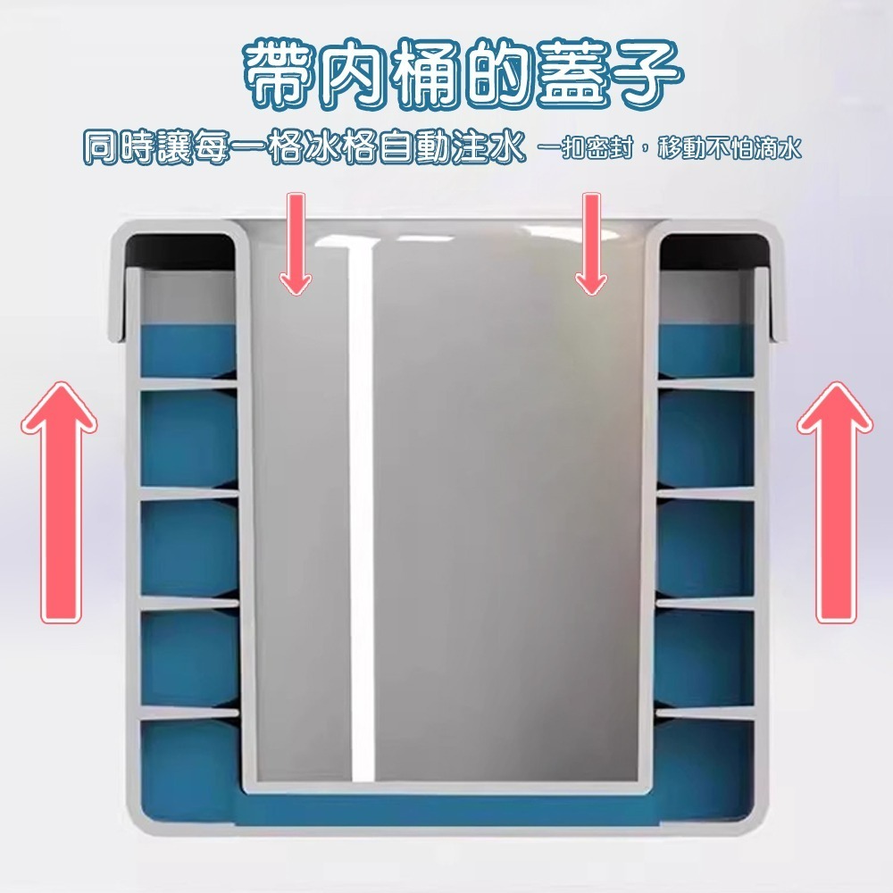 【QIDINA】帶蓋防塵冰塊模捏捏製冰筒 / 冰磚 製冰盒 製冰機 冰塊盒 冰塊模具 冰棒模具 冰桶 製冰模具-細節圖7
