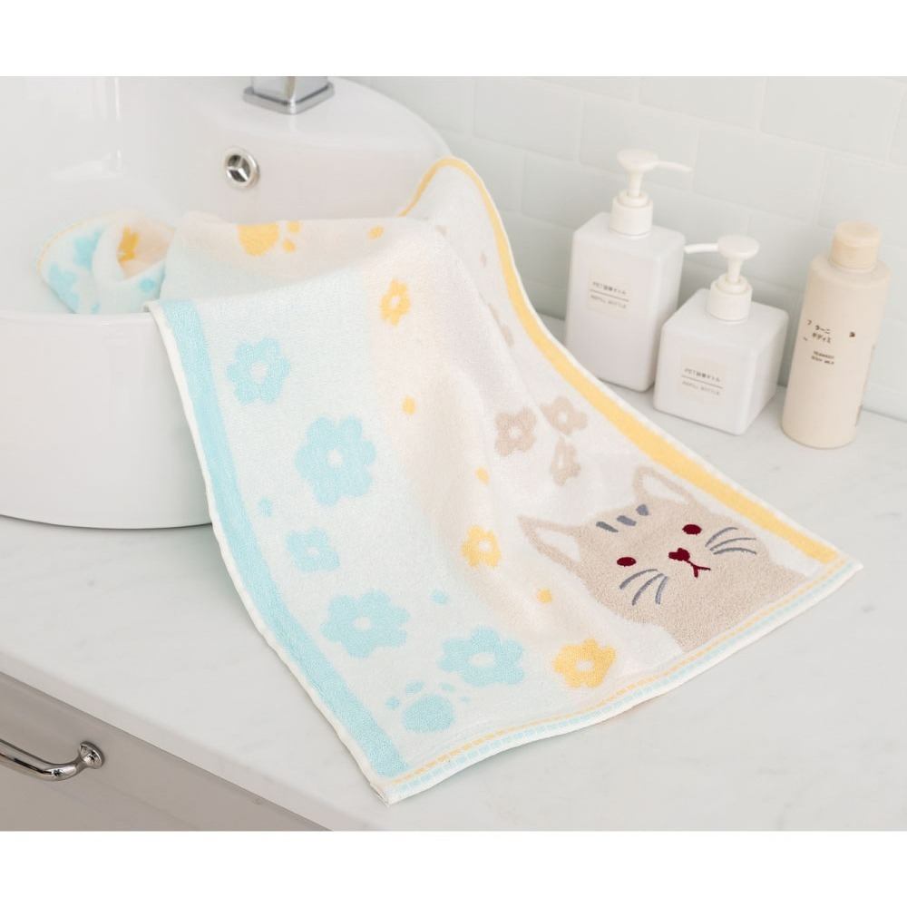 【QIDINA】【HKIL-巾專家】日系櫻花貓純棉毛巾-MS / 寶寶浴巾 兒童毛巾 小方巾 吸水浴巾-規格圖10