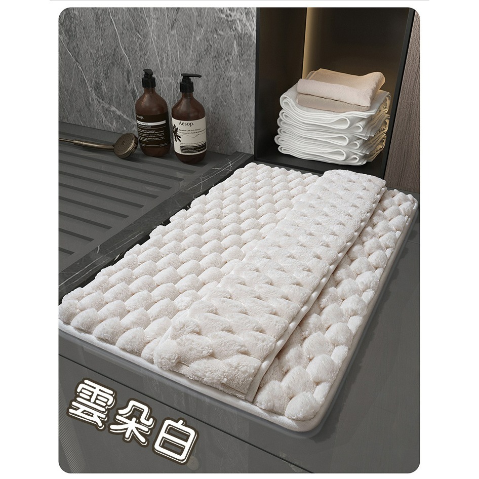 【QIDINA】雲朵絨厚款軟綿綿吸水地墊-A / 浴室地墊 廚房地墊 地毯 房間地墊 地毯臥室 小地毯 地墊玄關-細節圖7