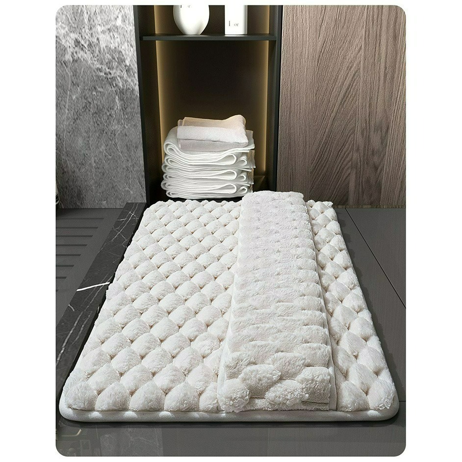 【QIDINA】雲朵絨厚款軟綿綿吸水地墊-A / 浴室地墊 廚房地墊 地毯 房間地墊 地毯臥室 小地毯 地墊玄關-細節圖8