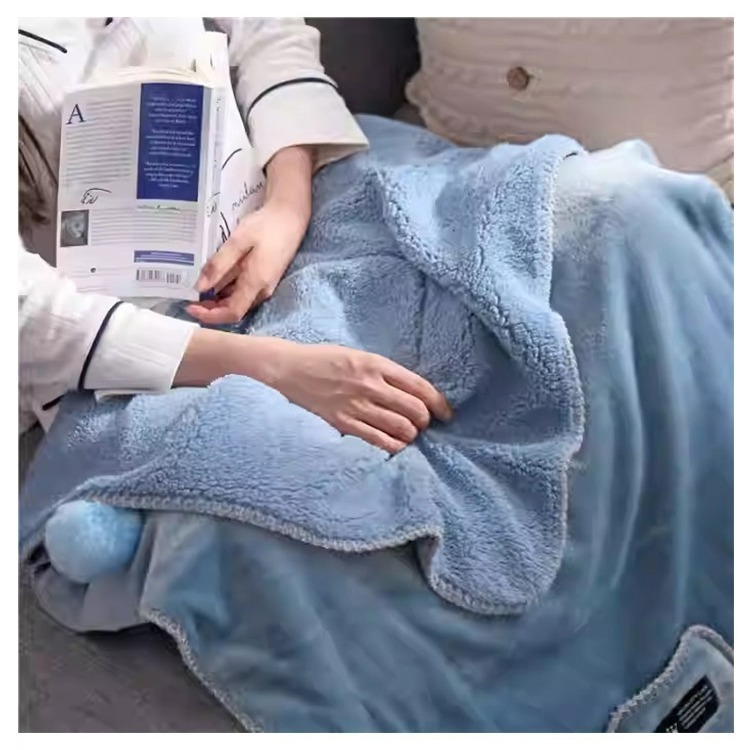 【QIDINA】升級加長雙面絨口袋百搭披肩毯-D / 懶人毯 蓋毯 披肩 毯子 保暖毯 午睡毯 空調毯 法蘭絨沙發毯-細節圖8