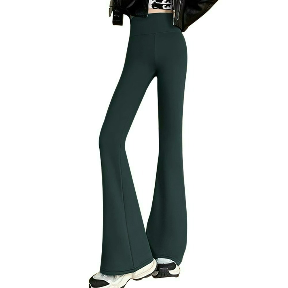 【QIDINA】升級加絨加厚顯瘦彈力長腿喇叭鯊魚褲-2PB / 喇叭褲 瑜珈褲 保暖褲 刷毛褲 高腰褲 運動褲 直筒褲-規格圖8