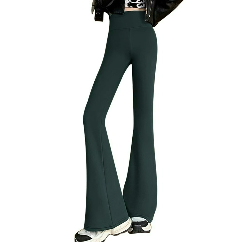 【QIDINA】升級加絨加厚顯瘦彈力長腿喇叭鯊魚褲-2PB / 喇叭褲 瑜珈褲 保暖褲 刷毛褲 高腰褲 運動褲 直筒褲-規格圖8