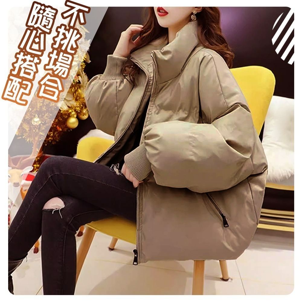 【QIDINA】加厚鋪棉時尚輕薄保暖外套-G / 羽絨外套 連帽外套 厚外套 大尺碼外套女外套 秋天外套 秋冬外套-細節圖5