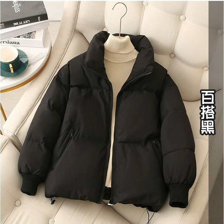 【QIDINA】加厚鋪棉時尚輕薄保暖外套-G / 羽絨外套 連帽外套 厚外套 大尺碼外套女外套 秋天外套 秋冬外套-細節圖11