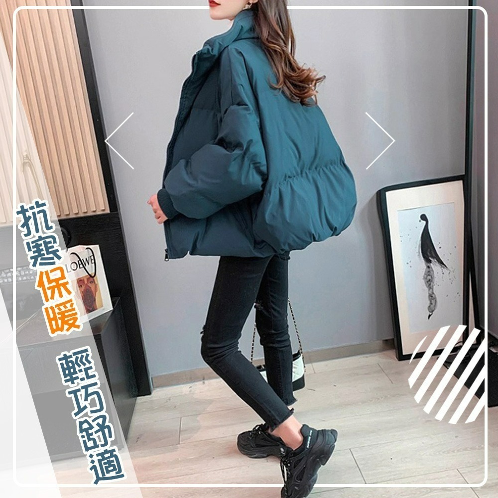 【QIDINA】加厚鋪棉時尚輕薄保暖外套-G / 羽絨外套 連帽外套 厚外套 大尺碼外套女外套 秋天外套 秋冬外套-細節圖2