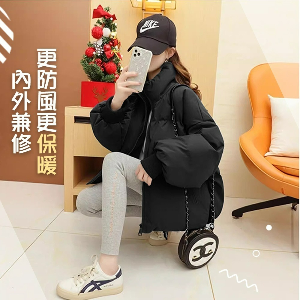 【QIDINA】加厚鋪棉時尚輕薄保暖外套-G / 羽絨外套 連帽外套 厚外套 大尺碼外套女外套 秋天外套 秋冬外套-細節圖4