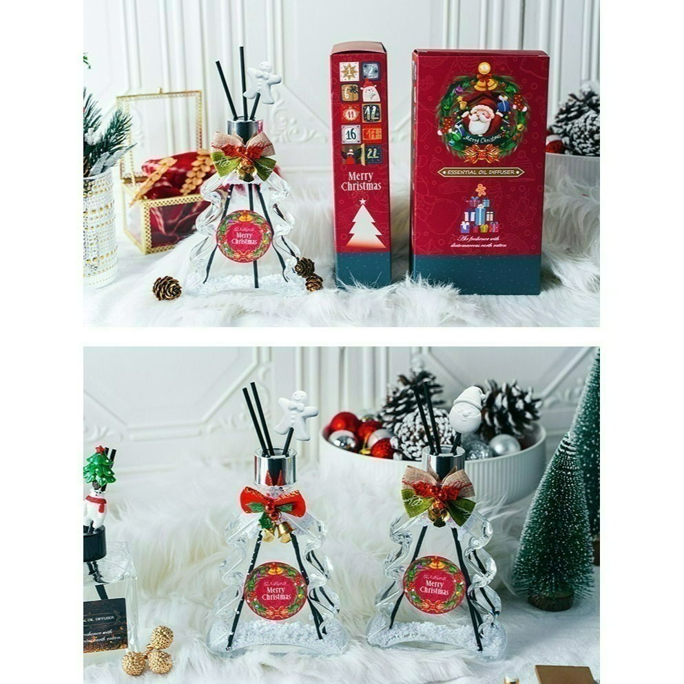 【限時購】【QIDINA】花圈/聖誕樹 聖誕擴香瓶+薑餅人補充瓶+聖誕袋組合🎄⛄️兩款任選-細節圖7