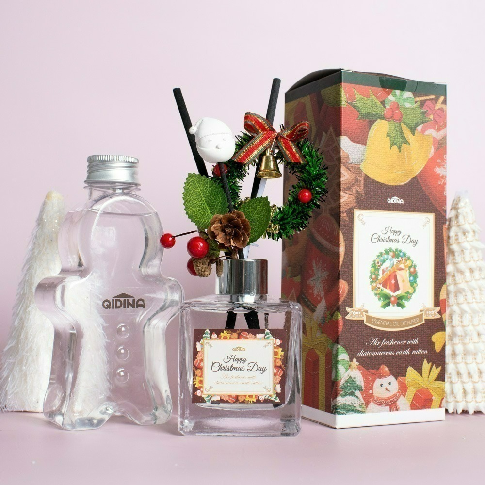 【限時購】【QIDINA】花圈/聖誕樹 聖誕擴香瓶+薑餅人補充瓶+聖誕袋組合🎄⛄️兩款任選-規格圖10