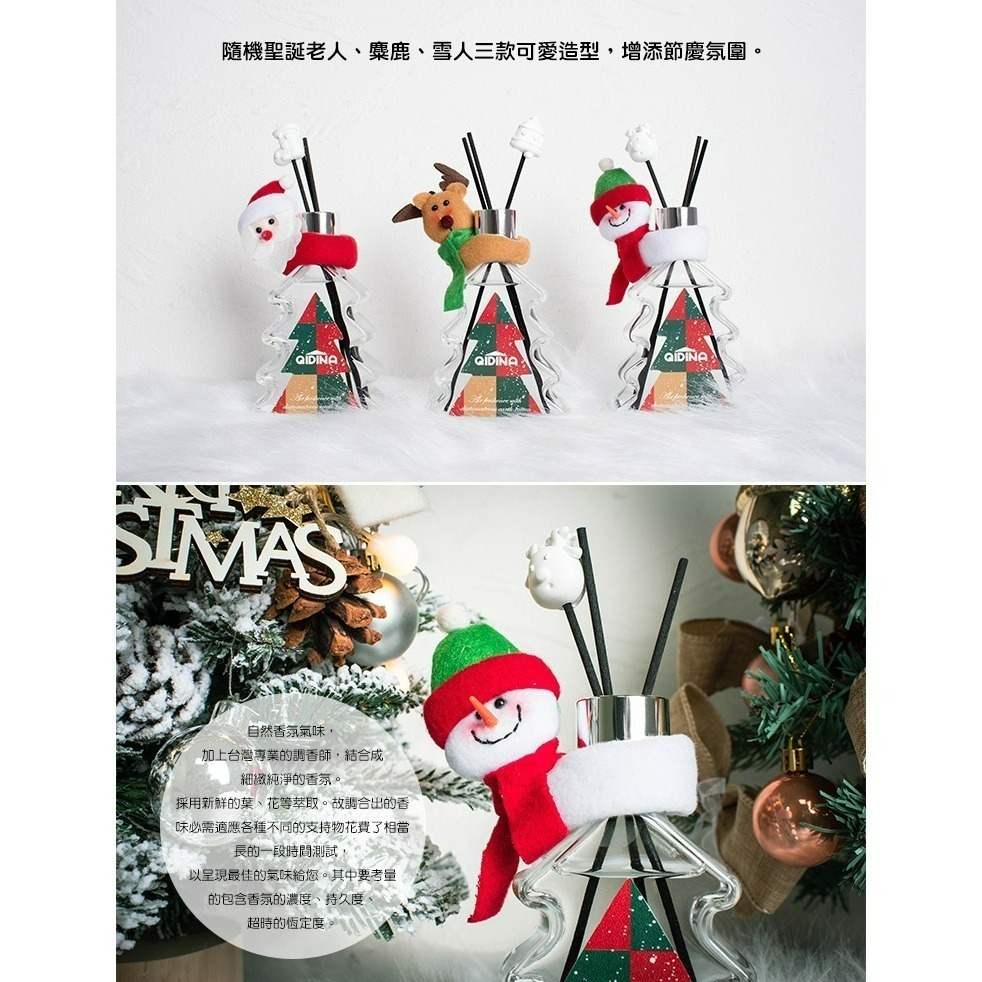【QIDINA】雪屋/狂歡 聖誕擴香瓶+薑餅人補充瓶+聖誕袋組合🎄⛄️兩款任選 / 聖誕禮物 交換禮物 生日禮物-細節圖6