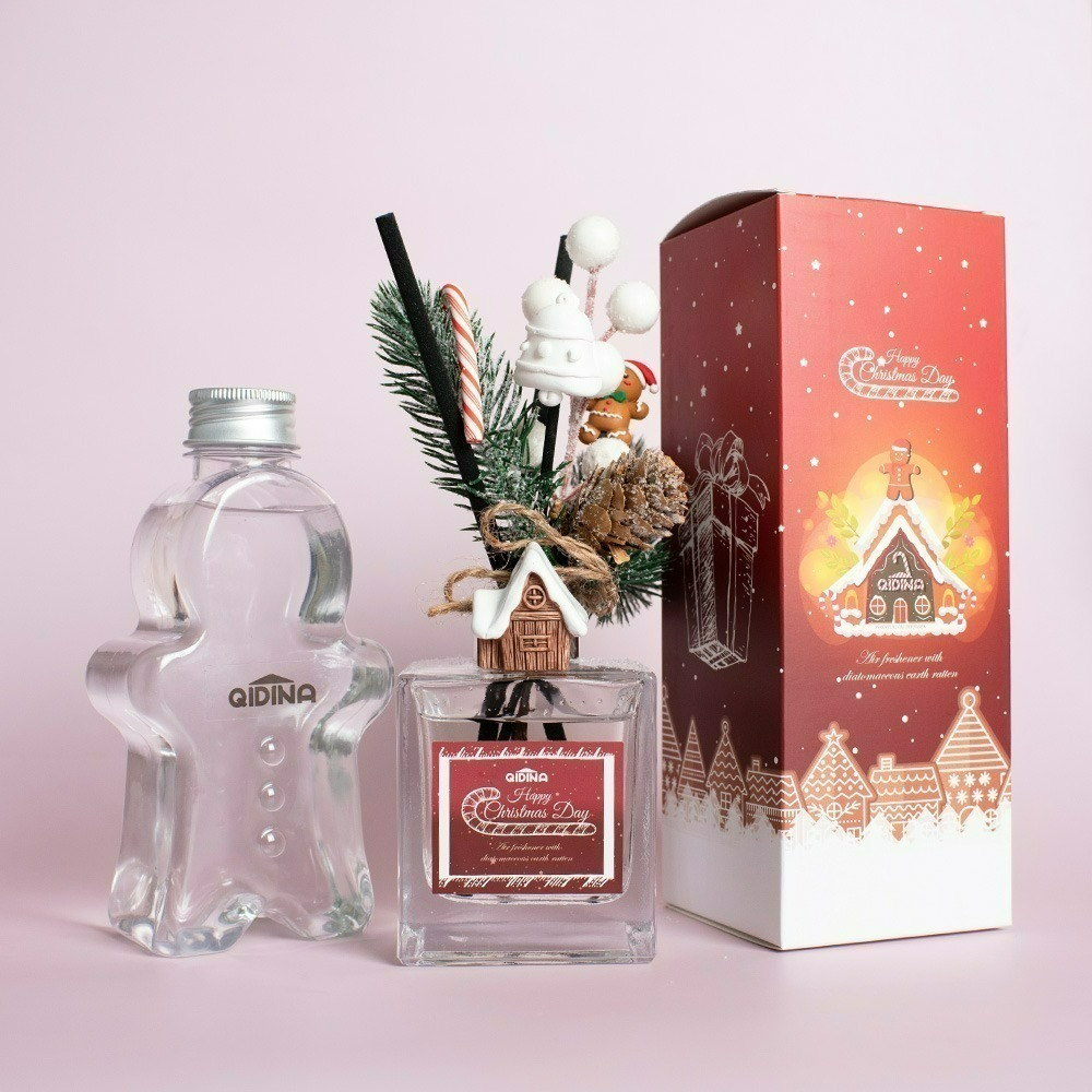 【QIDINA】雪屋/狂歡 聖誕擴香瓶+薑餅人補充瓶+聖誕袋組合🎄⛄️兩款任選 / 聖誕禮物 交換禮物 生日禮物-規格圖11