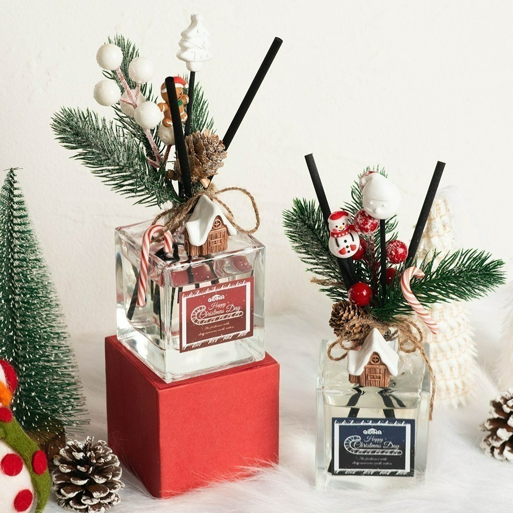 【7-ELEVEN 門市團購】【QIDINA】聖誕糖果雪屋硅藻土香氛擴香瓶-B / 聖誕禮物 交換禮物-細節圖6